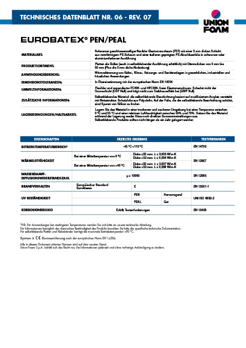 TECHNISCHES DATENBLATT